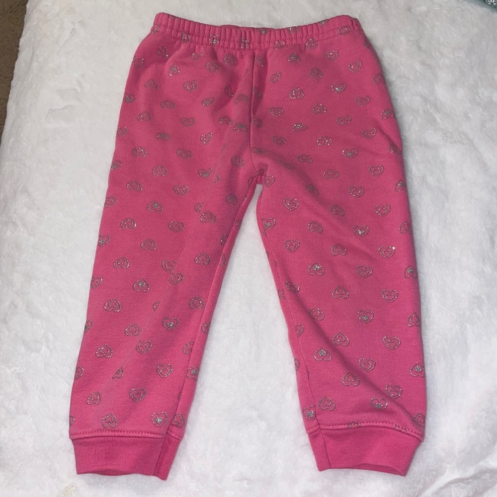 Garanimals size 18 month pink with silver heart pants